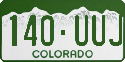 CO license plate 140UUJ