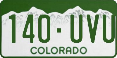 CO license plate 140UVU