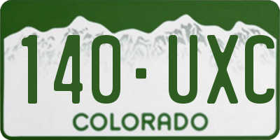 CO license plate 140UXC