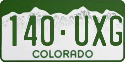 CO license plate 140UXG