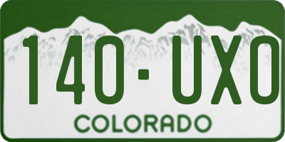 CO license plate 140UXO