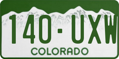 CO license plate 140UXW