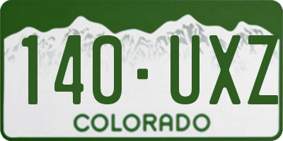 CO license plate 140UXZ