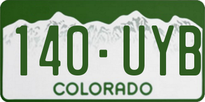 CO license plate 140UYB
