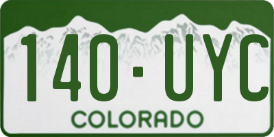 CO license plate 140UYC