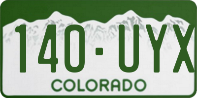 CO license plate 140UYX