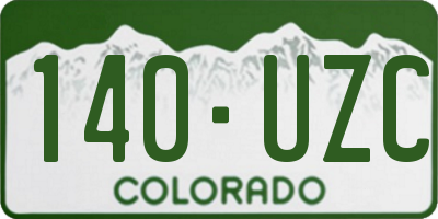 CO license plate 140UZC