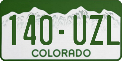 CO license plate 140UZL