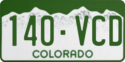 CO license plate 140VCD