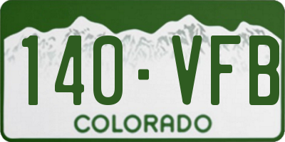 CO license plate 140VFB