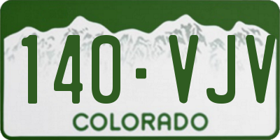 CO license plate 140VJV