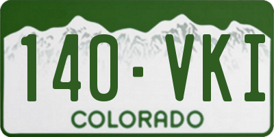 CO license plate 140VKI