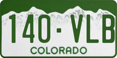 CO license plate 140VLB