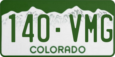 CO license plate 140VMG