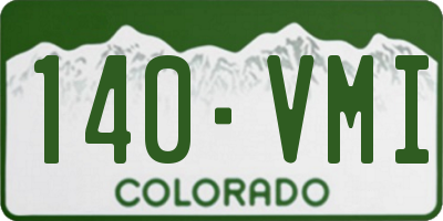 CO license plate 140VMI