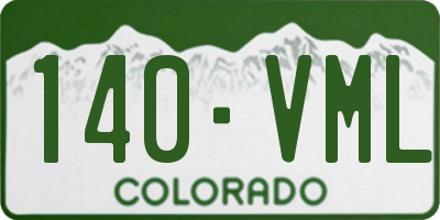 CO license plate 140VML