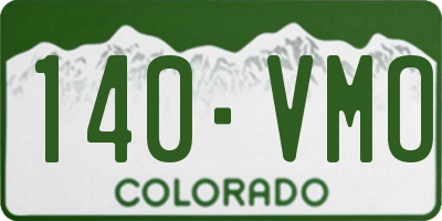 CO license plate 140VMO