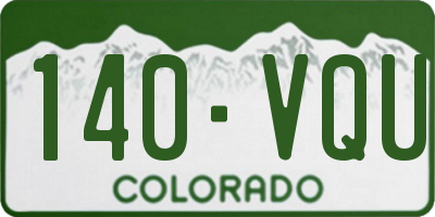 CO license plate 140VQU