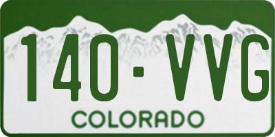 CO license plate 140VVG