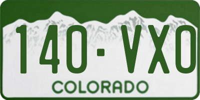 CO license plate 140VXO