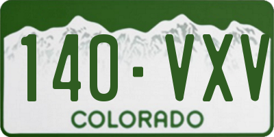 CO license plate 140VXV