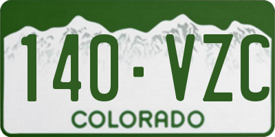 CO license plate 140VZC