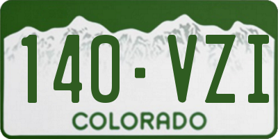 CO license plate 140VZI