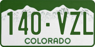 CO license plate 140VZL