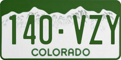 CO license plate 140VZY