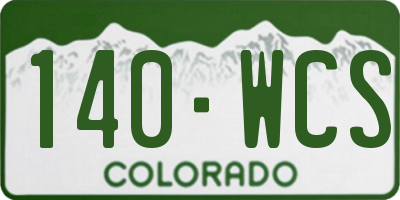 CO license plate 140WCS