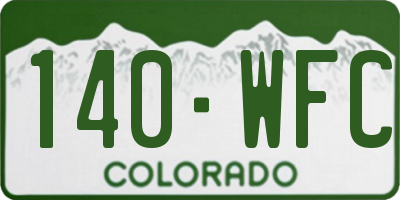CO license plate 140WFC