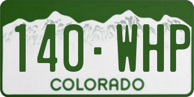 CO license plate 140WHP