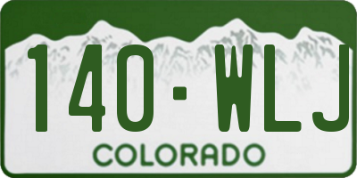 CO license plate 140WLJ
