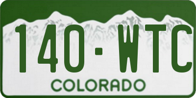 CO license plate 140WTC