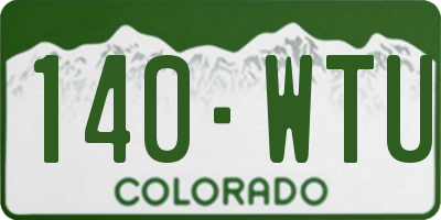 CO license plate 140WTU