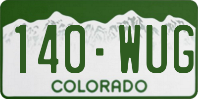 CO license plate 140WUG