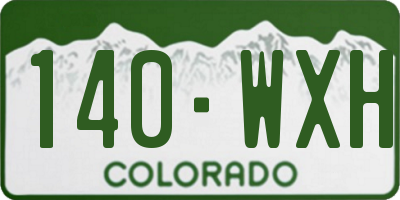 CO license plate 140WXH