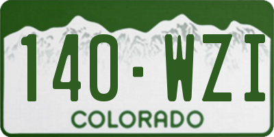 CO license plate 140WZI