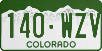 CO license plate 140WZV