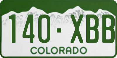 CO license plate 140XBB