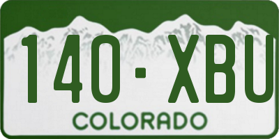 CO license plate 140XBU