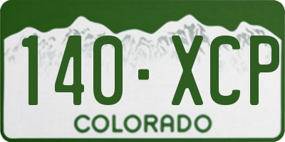 CO license plate 140XCP