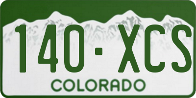 CO license plate 140XCS