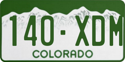 CO license plate 140XDM
