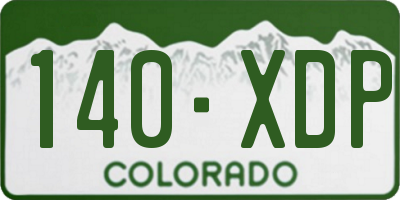 CO license plate 140XDP