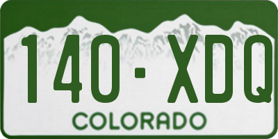 CO license plate 140XDQ