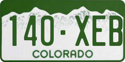 CO license plate 140XEB