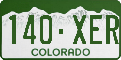 CO license plate 140XER