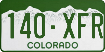 CO license plate 140XFR