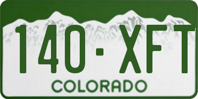 CO license plate 140XFT